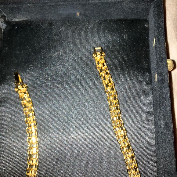 18K rose gold 20” necklace link design unisex chain jewelry necklace - Picture 5 of 7